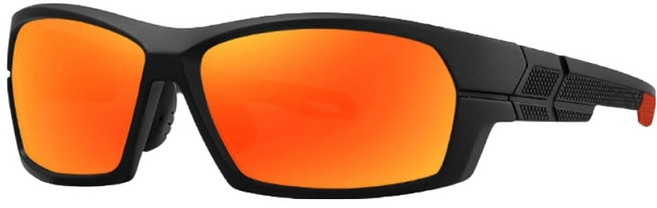 Quinta UV400運動太陽眼鏡 可調節鼻托不夾臉適合各種臉型 QT18202, 黑框橙紅片, 1個