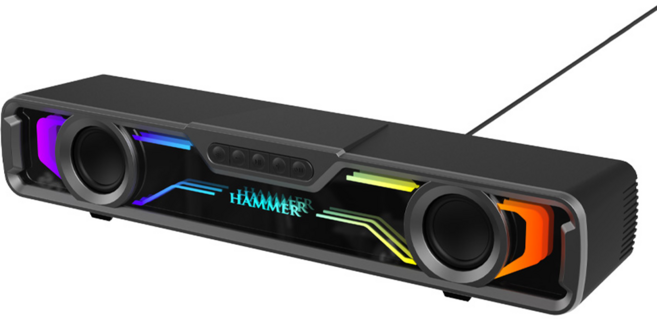 INTOPIC 廣鼎 S1 RGB雙模式聲霸, 黑色, HAMMER-S1