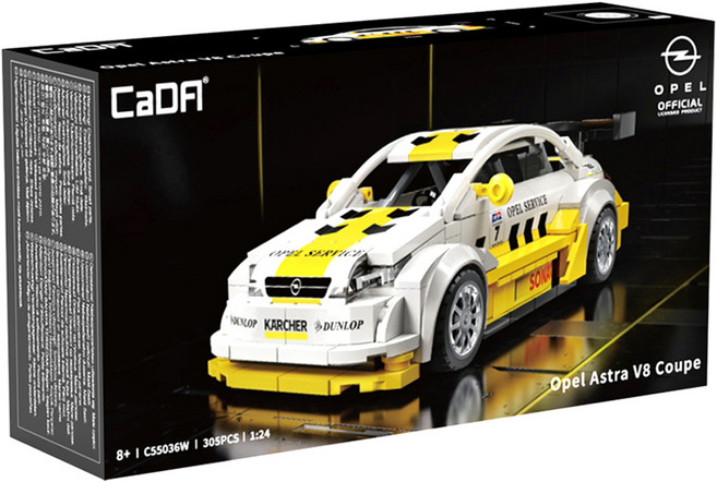 CaDA 咔搭 Bunnyland 極速賽車 香蕉樂園 歐寶 Astra V8 轎跑車 C55036W, 1個, 混合顏色