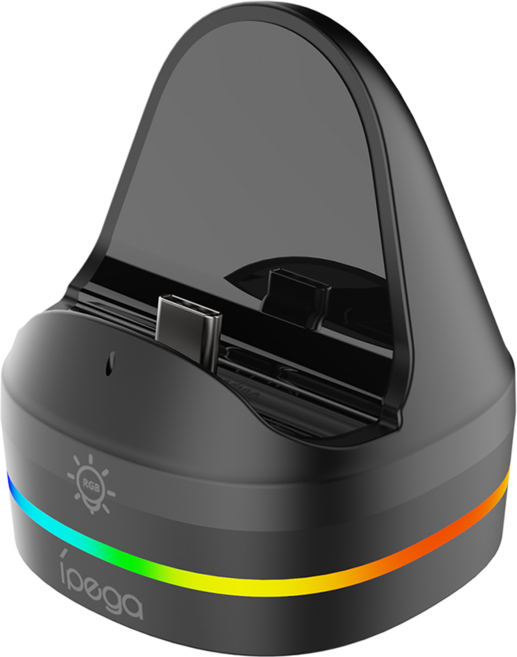 ipega 派鯊魚 Switch2主機充電座 充填RGB燈 方便攜帶 黑色 1個 PG-SW2122