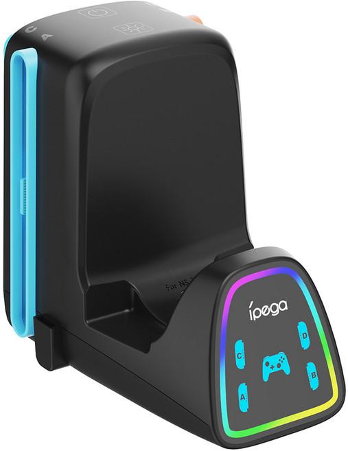 ipega 派鯊魚 Switch2switch手把通用充電座, 黑色, 1個, PG-SW2196