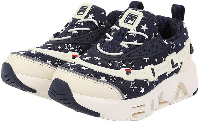 FILA 斐樂 孩童星星印花鞋底炫光運動鞋 3RM01392