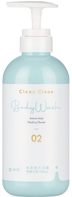 Clean Clean 淨淨 胺基酸沐浴露 療癒花語, 1個, 500ml