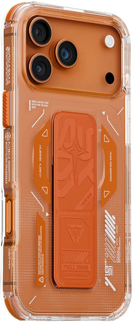 SKINARMA Helio 手機 磁吸支架 防摔殼 iPhone 17 Pro Max 掛繩環 橘色