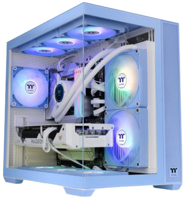 thermaltake 曜越 機殼, View 380 TG ARGB(繡球花藍), 1個