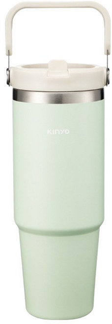 Kinyo 大容量手提吸管保溫杯 KIM-3026, 綠色, 1個, 900ml