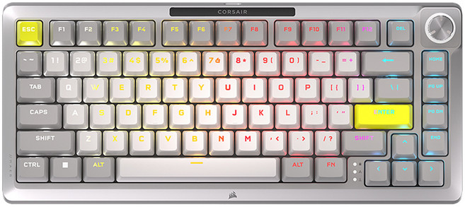 CORSAIR 海盜船 MAKR 75 DIY 套件 準系統 可熱插拔 電競 機械式 有線 無數字鍵盤 MLX 魂軸, 銀色, 單一商品, 製造商軸