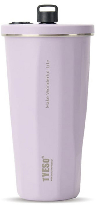 TYESO 泰碩 二代 304不鏽鋼保溫隨行杯, 丁香紫, 1個, 470ml