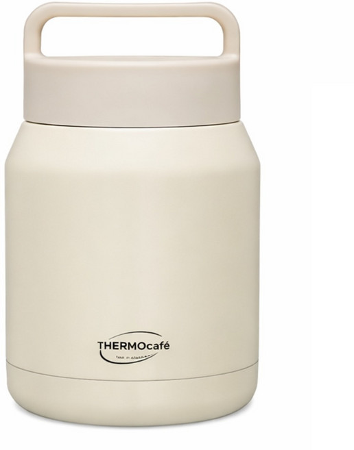 THERMOcafe 凱菲 不鏽鋼真空保溫罐 TCHF-650-BG, 雲朵米, 1個, 650ml