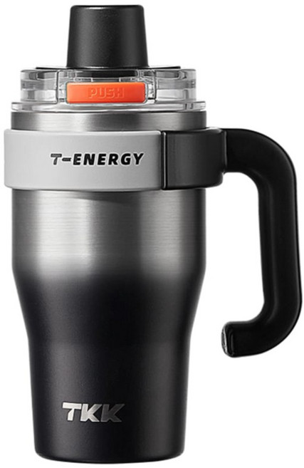 TKK T-One彈蓋冰霸杯 316不鏽鋼, 銀黑影, 1個, 800ml
