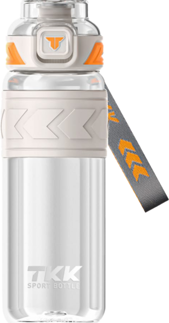 TKK 邁越運動水壺 Tritan, 電光白, 850ml, 1個