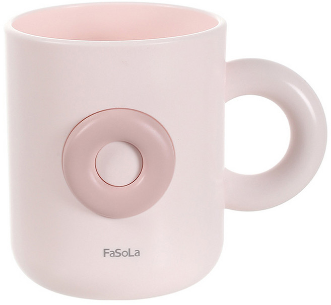 FaSoLa 甜甜圈漱口杯/洗漱杯, 蜜桃粉, 1個