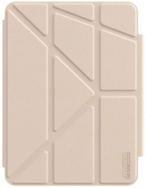 JTLEGEND NESS Pro iPad A16 11th 2025/10th 2022 相機快取多角度折疊防潑水布紋保護殼 含Apple Pencil磁扣 奶油杏 1個