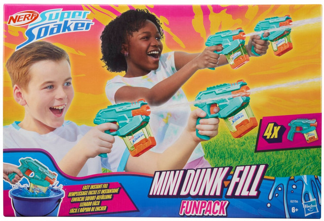 Hasbro 孩之寶 Nerf超威水槍秒速水充輕便款4入組, 混和顏色, 1組