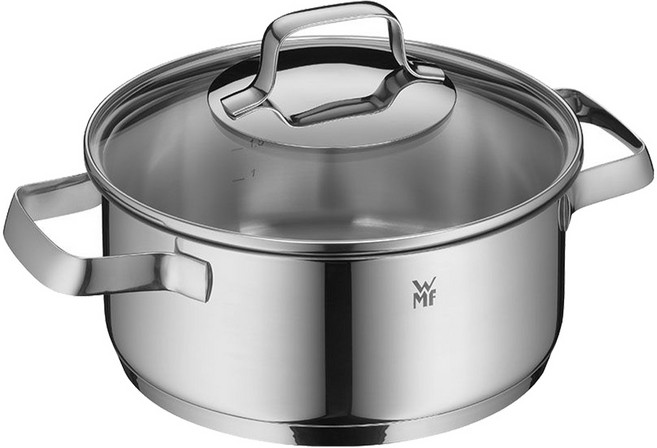 WMF Belmonte 低身湯鍋 2.5L, 不鏽鋼色, 1個, 20cm