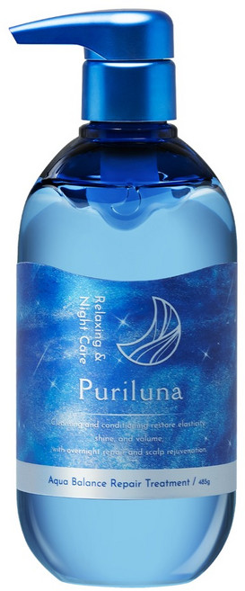 Puriluna 水感調理夜間修護潤髮乳, 485g, 1個