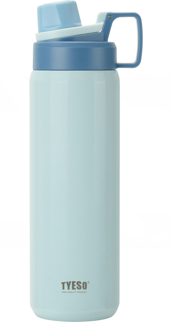 TYESO 泰碩 304不鏽鋼幻彩系列運動保溫水壺, 天空藍, 900ml, 1個