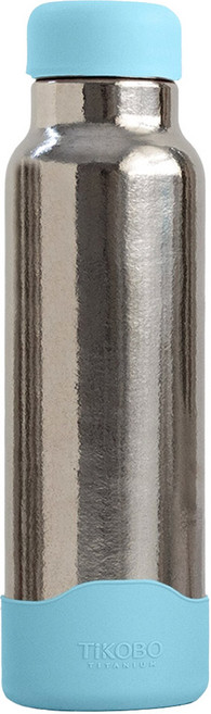 TiKOBO 鈦工坊 1代經典袋鼠純鈦保溫瓶, 群山藍, 1個, 700ml