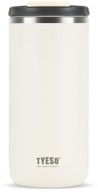 TYESO 泰碩 304不鏽鋼便攜翻蓋保溫杯, 雪峰白, 1個, 600ml