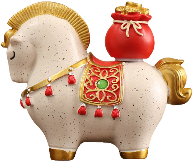 SUNORO 馬年招財吉祥物 馬上有錢招財開運擺件, 福袋
