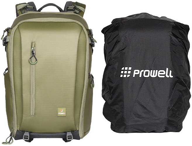 prowell 普樂威 大容量攝影包後背包 2機多鏡內部自由收納相機包 附防雨罩 WIN-23398 26L, 橄欖綠, 1個