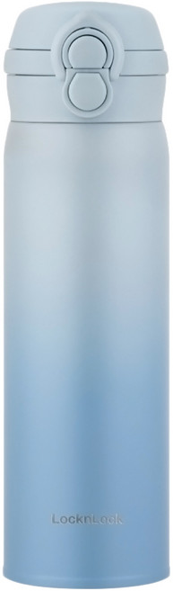 LocknLock 樂扣樂扣 雙飲口彈蓋保溫杯, 漸層藍, 1個, 480ml