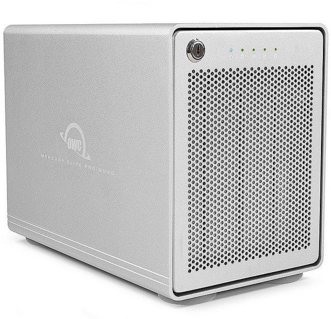 OWC Mercury Elite Pro Quad 4槽硬碟外接盒 + SoftRAID序號 Thunderbolt 3 10Gb, 1個, OWCMECQCTSRT00
