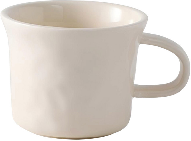 Hesii 北歐手捏感 fufu 馬克杯, 奶油白, 1個