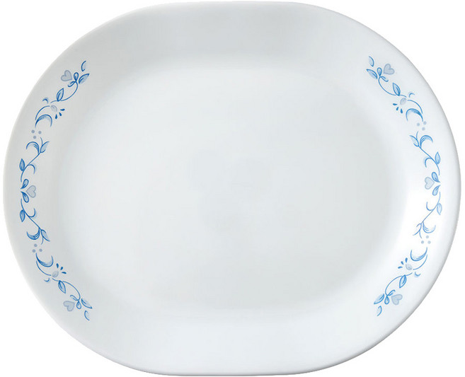 Corelle Brands 康寧餐具 腰子盤, 鄉野藍, 1個