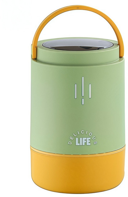 Couselect 雙層密封保溫便當盒 900ml, 荷綠色, 1個