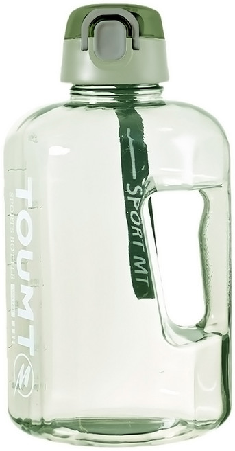 TOUMT Tritan材質大容量運動水杯, 1個, 2.2L, 綠色