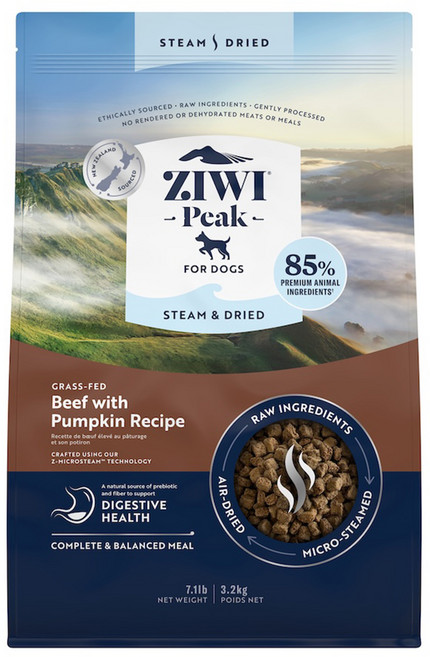ZIWI Peak 滋益巔峰 全齡犬 微蒸熟成85%鮮肉糧 草飼牛, 1袋, 3.2kg, 牛肉