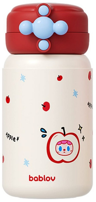 bablov 花伴森 316嘟嘟小蜜罐保溫瓶, 蘋果慕斯蛋糕, 1個, 550ml