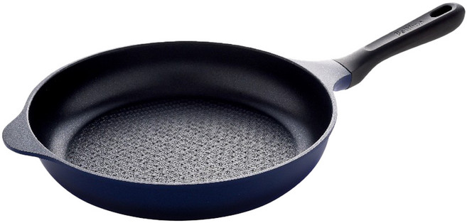 日本 Arnest Bellfina 鑽石深型不沾平底鍋 28cm 高導熱 輕量化設計 手腕無負擔 海軍藍 純黑把手 1個