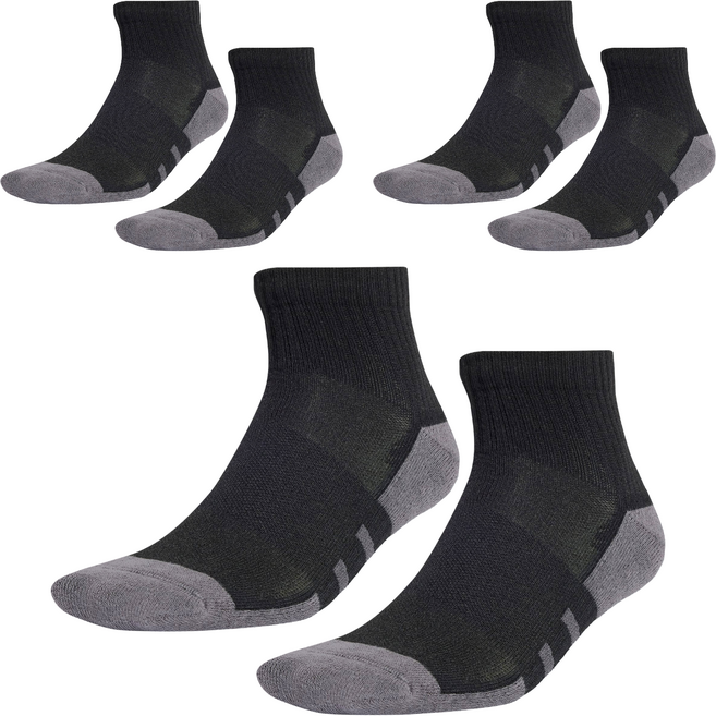 adidas 愛迪達 CLIMACOOL 四分之一襪 3雙組 JC6453, 黑灰色, 1套