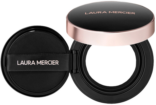 LAURA MERCIER 蘿拉蜜思 煥顏無瑕光采氣墊粉餅盒, 黑色, 1個