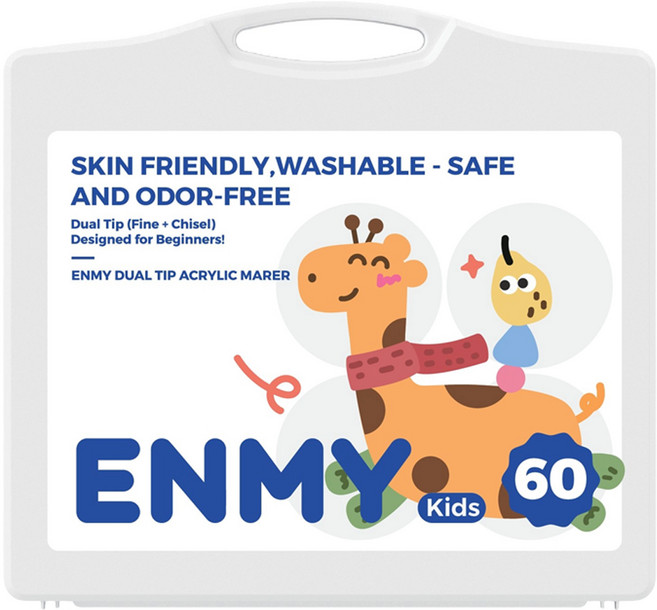 ENMy 恩米 雙頭丙烯馬克筆 官方英文版, 60色, 1組