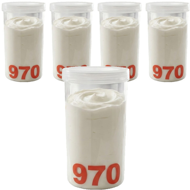 uh homedeco 希臘優格圓形分裝容器 透明 7號 970ml, 5個, 1入