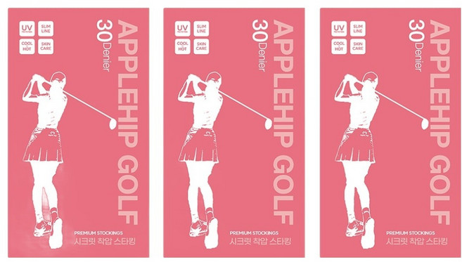 APPLEHIP Secret 壓力高爾夫九分褲襪 30D 3件組