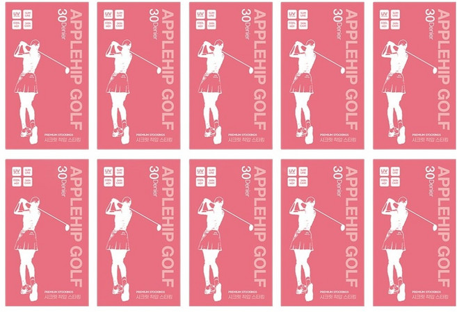 APPLEHIP 30D 神秘壓力高爾夫褲襪 有腳款 10件組