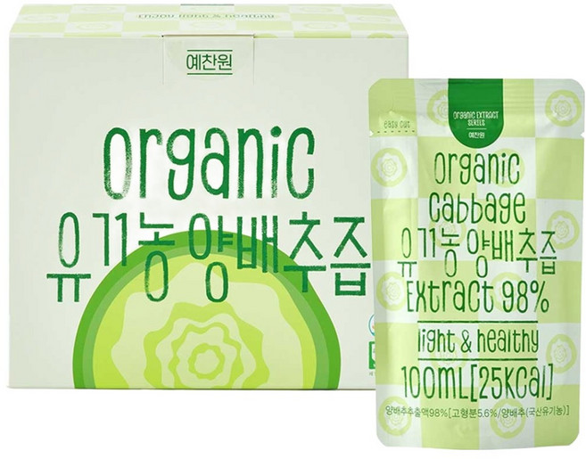 Yechanwon 純有機高麗菜汁, 12個, 100ml