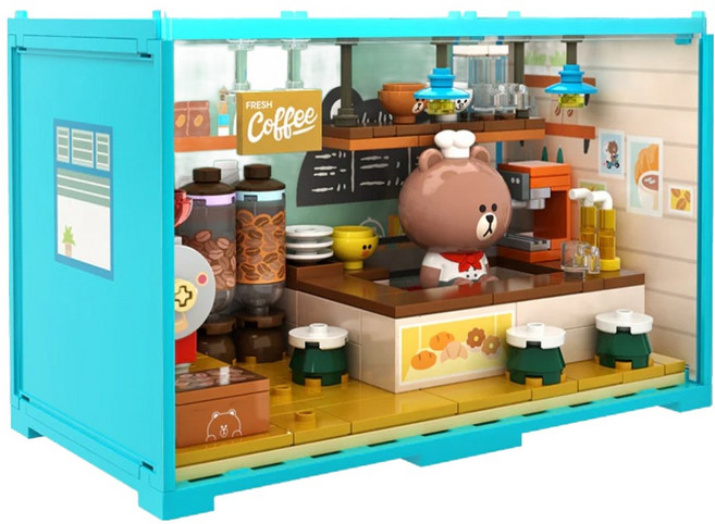 LINE FRIENDS 積木 4000, 棕色, 1個
