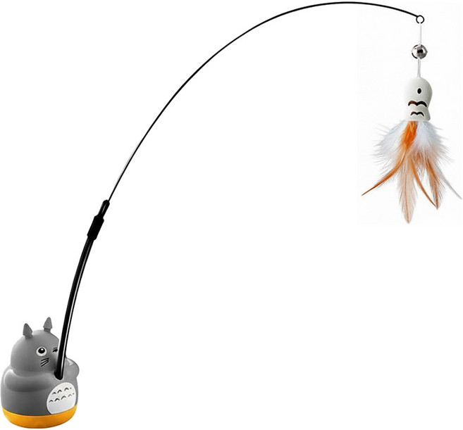 MODACore PET 摩達客寵物 貓咪自嗨解悶 舒壓寵物玩具, 小喵釣魚鈴鐺逗貓棒, 1個