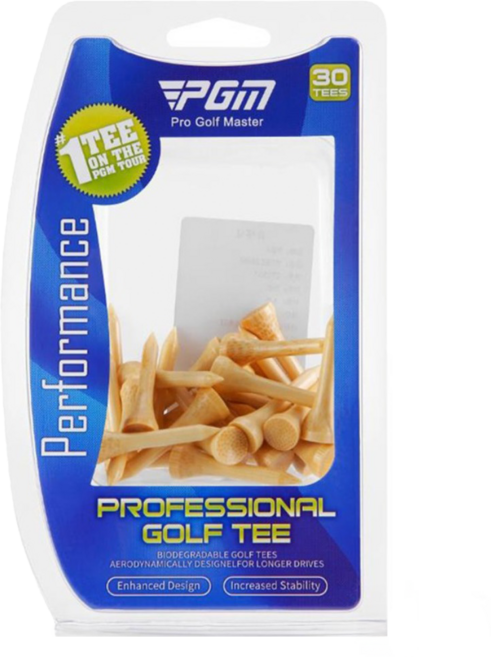 PGM Golf 高爾夫竹TEE 球釘長短球梯 30件組 PG169, 木色, 1組