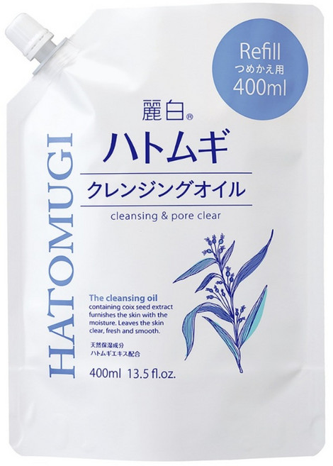 KUMANO 熊野油脂 麗白 薏仁卸妝油 補充包, 1件, 400ml