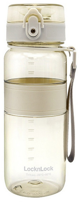 LocknLock 樂扣樂扣 Tritan優質彈蓋提帶水壺, 迷霧灰, 1個, 650ml