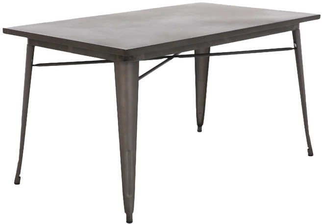 E-home Kev 凱夫 全金屬工業風桌 NKC110A-gmtl 140 x 80 x 75cm, 槍色