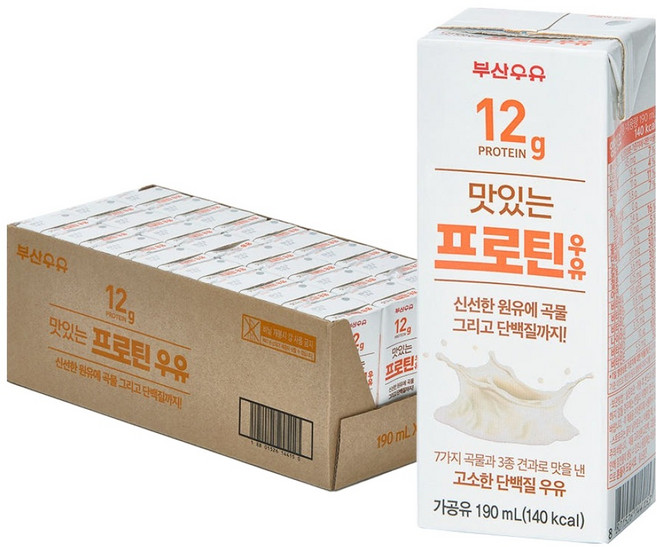 Busan Milk 美味蛋白質飲品, 24個, 190ml