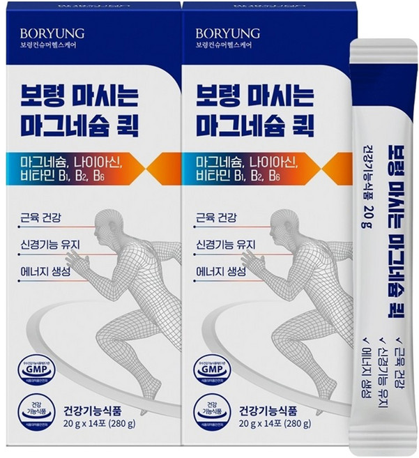 Boryung 飲用葡萄糖酸液態鎂 速效, 280g, 2個