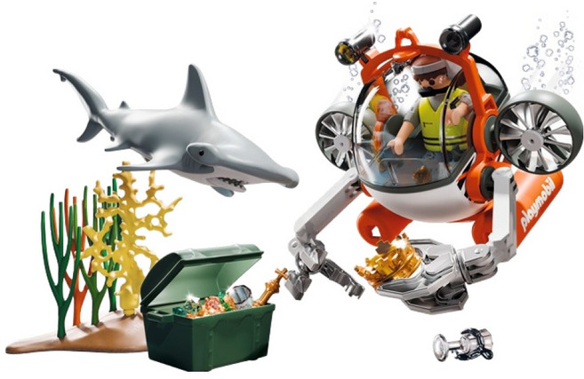 Playmobil 摩比人 潛水艇與尋寶 71860, 1個